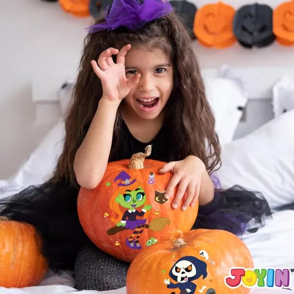 JOYIN 45 Pcs Halloween Make a Face Stickers Halloween Party Favor for Kids Halloween Art Craft Party Supplies Classroom Activities Goodies Party Games Sticker Sheets with Witch Vampire Designs