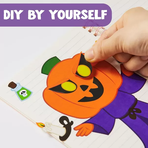 JOYIN 45 Pcs Halloween Make a Face Stickers Halloween Party Favor for Kids Halloween Art Craft Party Supplies Classroom Activities Goodies Party Games Sticker Sheets with Witch Vampire Designs