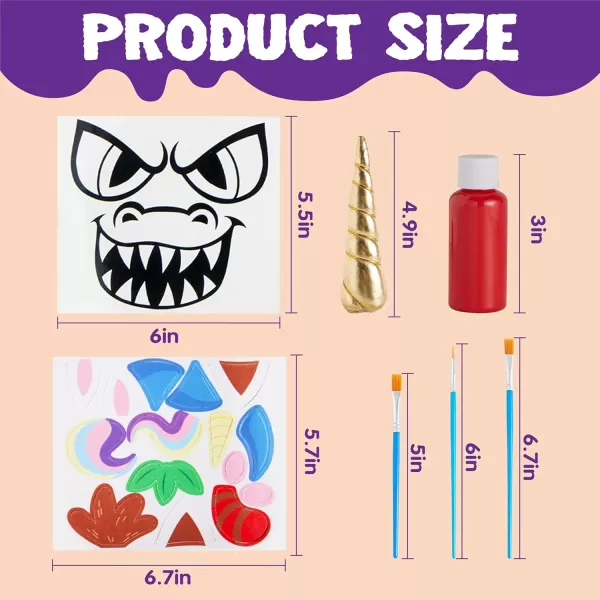Klever Kits Halloween Pumpkin Decorating Kit Halloween Party Supplies Arts Crafts Party Favor for Kids DIY Pumpkin Painting Kit with 10 Animal Designs Coloring Craft Games Classroom Activities