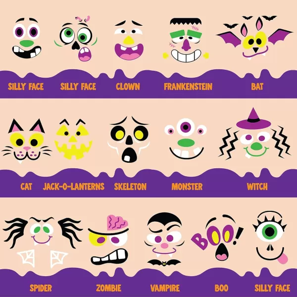 JOYIN 16 Packs Halloween Pumpkin Stickers Foam Craft Kit Halloween Party Favors for Kids Party Supplies Arts Activities Funny Pumpkin Decorating Stickers Jack O Lantern Stickers School Games GiftsCute