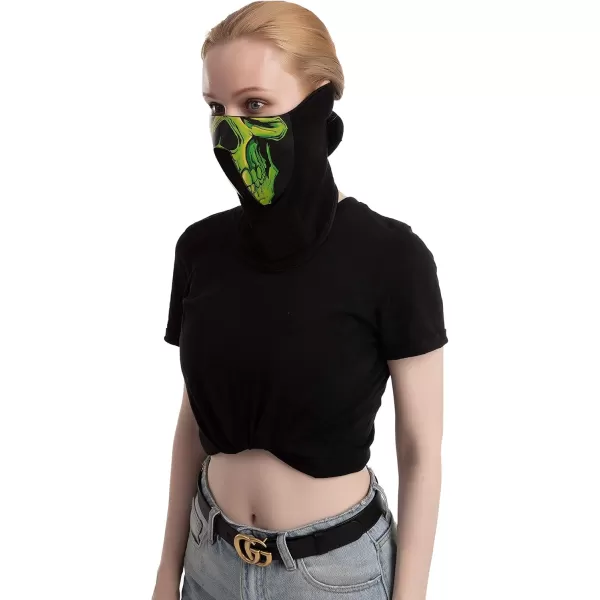 JOYIN 2 Pack Halloween LightUp Mask Scary LED Mask for Halloween Costume Dressup Accessories Halloween Parties Festival Cosplay Photo Shoot School EventsHorror Theme Parties Green and Blue