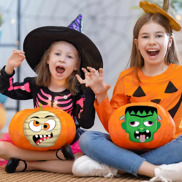 JOYIN 30 Pcs Halloween Make a Face Stickers for Kids Halloween Party Favor Party Craft Supplies Fall Sticker Sheets with 6 Different Facial Expression Classroom Art Activities Treat Games Goodies