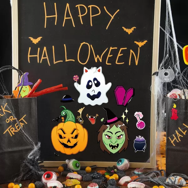 JOYIN 36 PCS Makeaface Sticker Sheets Make Your Own Halloween Characters Mix and Match Sticker Sheets with Vampire Witch Frankenstein Ghost and more Halloween Kids Party Favor Supplies CraftFace Stickers