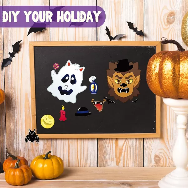 JOYIN 36 PCS Makeaface Sticker Sheets Make Your Own Halloween Characters Mix and Match Sticker Sheets with Vampire Witch Frankenstein Ghost and more Halloween Kids Party Favor Supplies CraftFace Stickers
