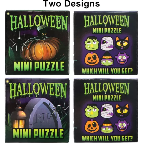 JOYIN 36 Pcs Halloween Jigsaw Puzzle Set Kids Halloween Party Favors 6 Characters Paper Board Mini Puzzles in Blind Boxes Halloween Mystery Toy Surprise Box for School Activities Gifts Party Games