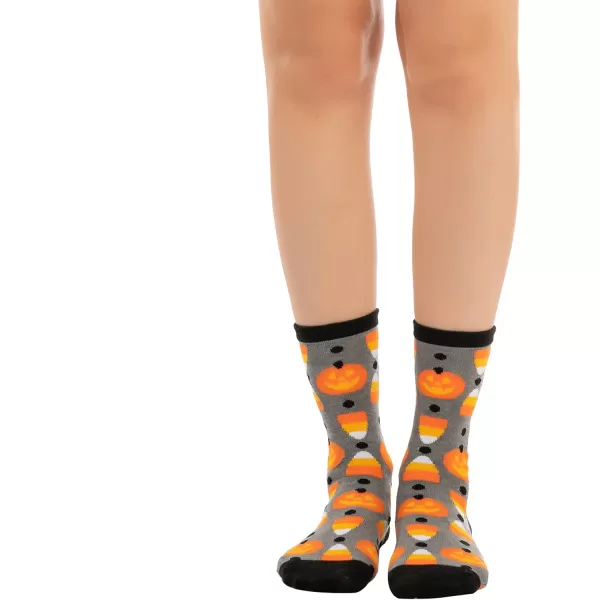 JOYIN 6 Pairs Halloween Socks Fuzzy Fall Socks Novelty Halloween Pumpkin Socks Warm Soft spooky socks
