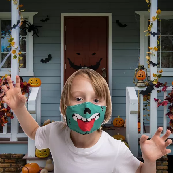 JOYIN 6 Pcs Halloween Funny Reusable Washable Face Cloth Covers for Kids ampamp Adults 6 Design Halloween Pattern Adjustable Elastic Ear Loop for Halloween Indoors ampamp Outdoors Use