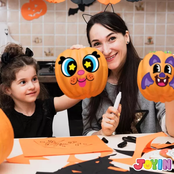 JOYIN 60 Pcs Halloween Pumpkin Decorating Stickers Halloween Art Craft Party Supplies Party Favor for Kid JackOLantern Face Sticker Sheets in 18 Designs School Activities Treat Classroom GoodiesFunny Stickers