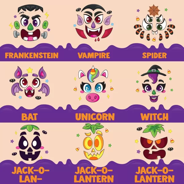 JOYIN 60 Pcs Halloween Pumpkin Decorating Stickers Halloween Art Craft Party Supplies Party Favor for Kid JackOLantern Face Sticker Sheets in 18 Designs School Activities Treat Classroom GoodiesCute Stickers