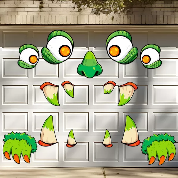 JOYIN Halloween Trunk or Treat 3D MonsterThemed Truck or Treat Decoration Kit with Eyes Teeth Tassels Balloons and Tongue for Car Garage Door Entryway Archway and Halloween Decor Outdoor