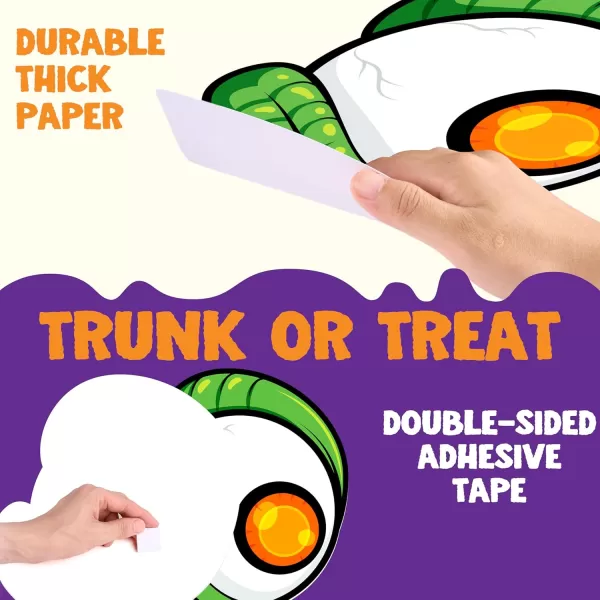 JOYIN Halloween Trunk or Treat 3D MonsterThemed Truck or Treat Decoration Kit with Eyes Teeth Tassels Balloons and Tongue for Car Garage Door Entryway Archway and Halloween Decor Outdoor
