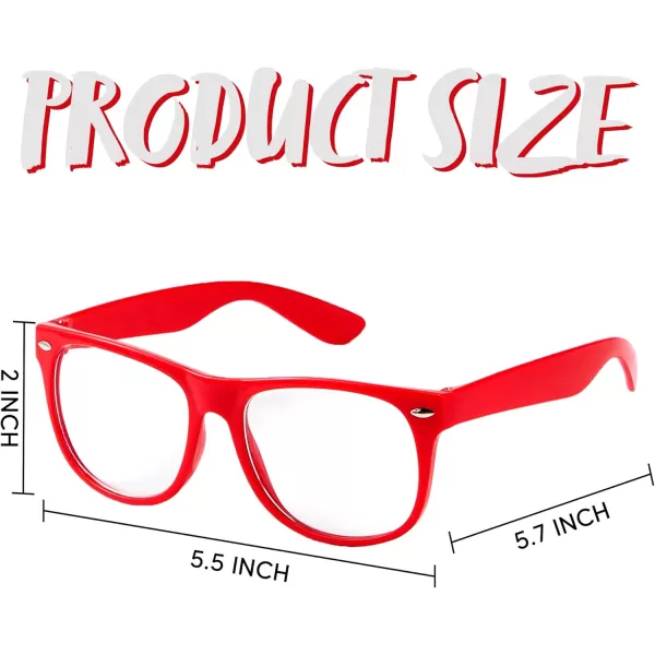 JOYIN Retro Nerd Costume Accessories Glasses with Clear Lenses Nerd Fake Glasses Costume Props for Men Women Costume Party