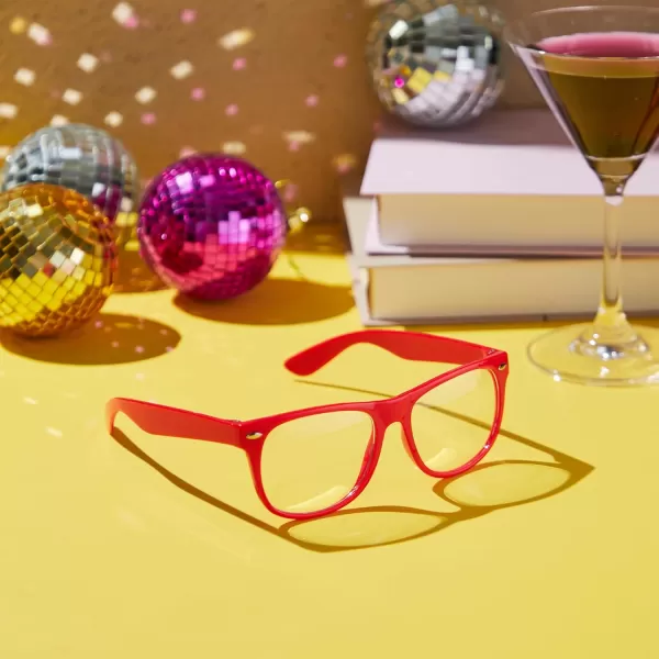 JOYIN Retro Nerd Costume Accessories Glasses with Clear Lenses Nerd Fake Glasses Costume Props for Men Women Costume Party