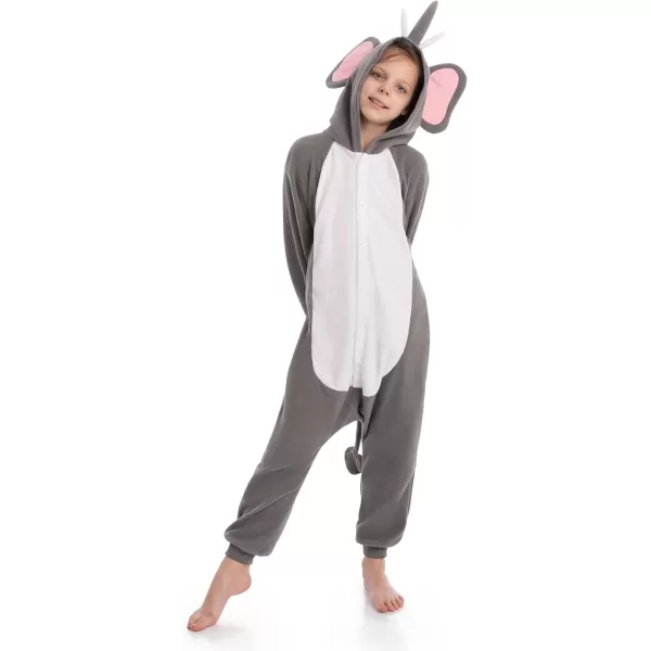Spooktacular Creations Halloween Child Pajama Elephant Kids Plush Jumpsuit jumpsuit Elephant Costume CosplayGrey