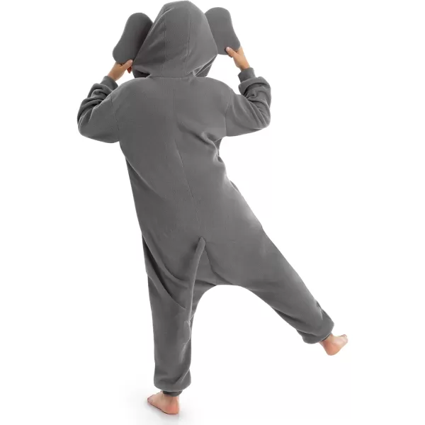 Spooktacular Creations Halloween Child Pajama Elephant Kids Plush Jumpsuit jumpsuit Elephant Costume CosplayGrey
