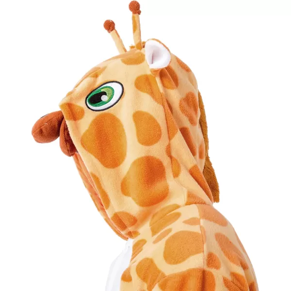 Spooktacular Creations Unisex Adult Giraffe Pajama Plush Jumpsuit Pajamas with Hat and Tail for Halloween Costume PartyYellow