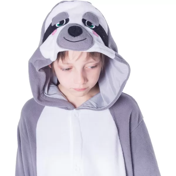 Spooktacular Creations Unisex Child Pajama Plush jumpsuit One Piece Sloth Animal Costume GreyGray