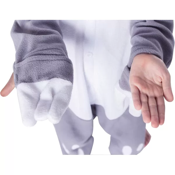 Spooktacular Creations Unisex Child Pajama Plush jumpsuit One Piece Sloth Animal Costume GreyGray