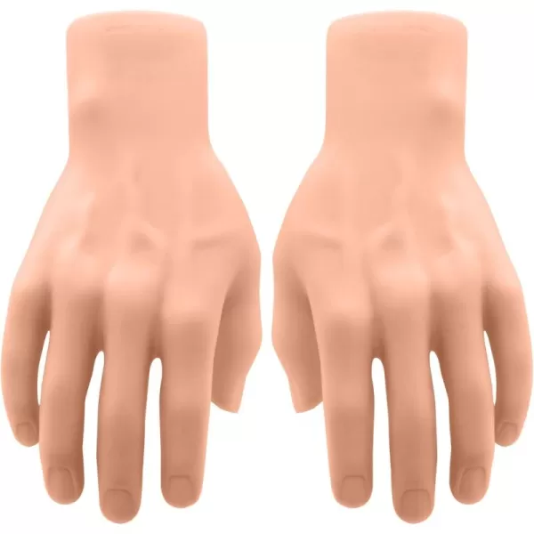 JOYIN 2 Spooky Halloween Decoration Realistic Hands Props Stage Hands for Photo Booth Trick or Treat Decorations Halloween Costume Props Haunted House Decor Beige