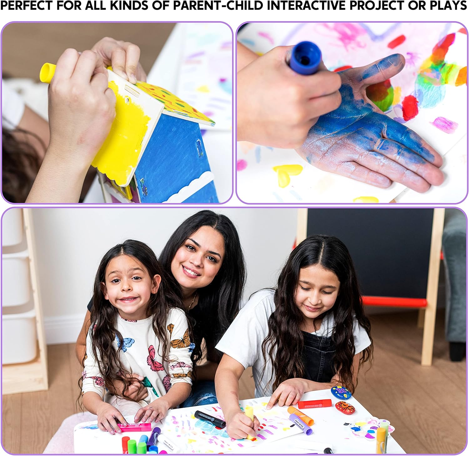 JOYIN 36 Colors Assorted Washable Tempera Paint Sticks Quick Drying and No Mess Paint Sticks for Arts and Crafts Project Art Easter Gifts for your Kids and Artists