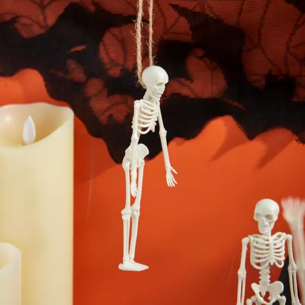 JOYIN 12 PCS Halloween 6 Small Skeletons Toys Decorations Mini Skeleton Figurines for Craft Haunted House Accessories TrickorTreaters Party Favors Graveyard Decorations