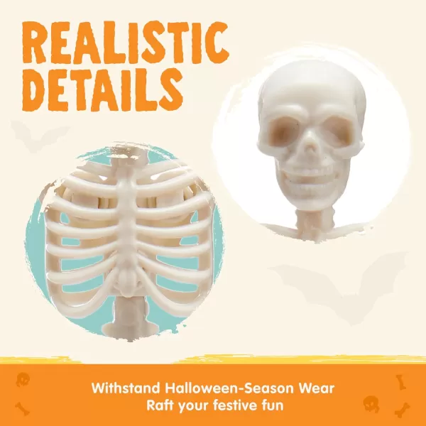 JOYIN 12 PCS Halloween 6 Small Skeletons Toys Decorations Mini Skeleton Figurines for Craft Haunted House Accessories TrickorTreaters Party Favors Graveyard Decorations
