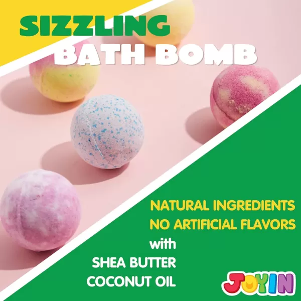 JOYIN 16 Pack Bath Bombs for Kids with Animal Figures Bubble Bath Bombs with Surprise Toy Inside Natural Essential Oil SPA Bath Fizzies Set Christmas Party Favors for Boys GirlsRound Bath Bombs