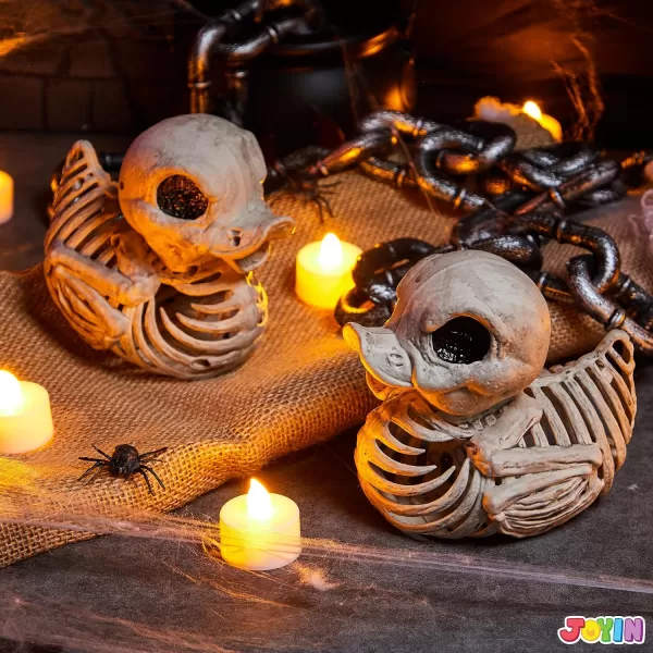 JOYIN 2 PCS 45 Halloween Duck Skeleton Plastic Bones for Spooky Halloween Decor Indoor Outdoor Prop