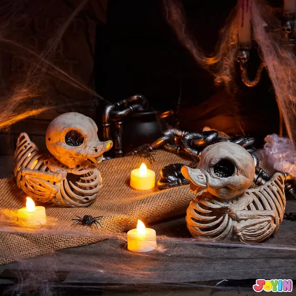 JOYIN 2 PCS 45 Halloween Duck Skeleton Plastic Bones for Spooky Halloween Decor Indoor Outdoor Prop