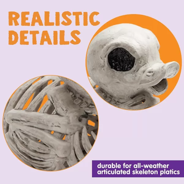 JOYIN 2 PCS 45 Halloween Duck Skeleton Plastic Bones for Spooky Halloween Decor Indoor Outdoor Prop