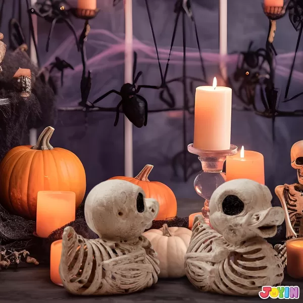 JOYIN 2 PCS 45 Halloween Duck Skeleton Plastic Bones for Spooky Halloween Decor Indoor Outdoor Prop