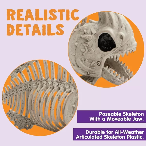 JOYIN 2 PCS 95 Halloween Poseable Fish Skeleton Decor Animal Plastic Bones with Posable Joints for Halloween Indoor Outdoor Decorations Party Props Yard Patio Lawn Garden Props Decor