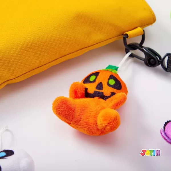 JOYIN 28 PCS Halloween Mini Plush Toy Assortment with 7 Halloween Characters Mini Halloween Plush Toy for Kids Halloween Party Favors Goodie Bag Fillers