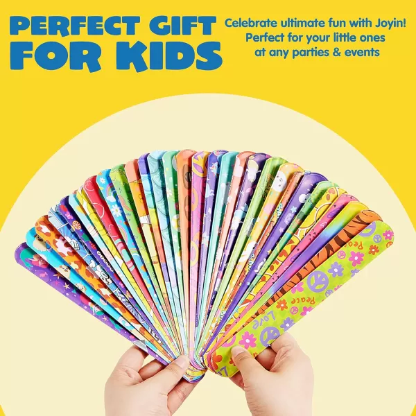 JOYIN 288 Pcs Slap Bracelets Party Favors  36 Designs with Cute and Colorful Themes  Perfect for kids Easter Party Favors Valentine Classroom Prizes Exchanging Gifts