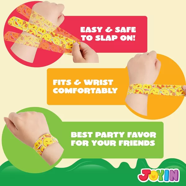 JOYIN 288 Pcs Slap Bracelets Party Favors  36 Designs with Cute and Colorful Themes  Perfect for kids Easter Party Favors Valentine Classroom Prizes Exchanging Gifts