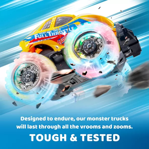 JOYIN 3 Pack Light Up Monster Truck Set Toy Truck Set for Boys and Girls Led Race Truck for Kids Present for Boy Girl 3 4 5 6