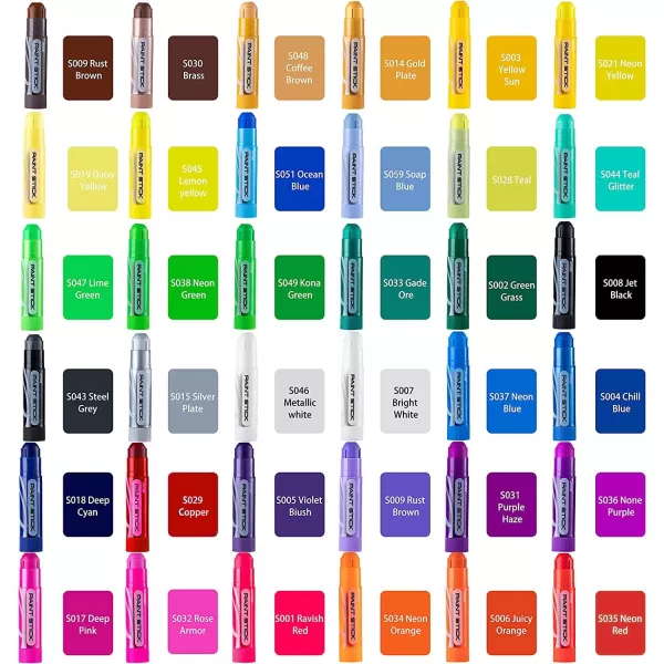 JOYIN 36 Colors Assorted Washable Tempera Paint Sticks Quick Drying and No Mess Paint Sticks for Arts and Crafts Project Art Easter Gifts for your Kids and Artists