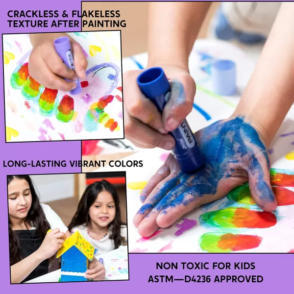 JOYIN 36 Colors Assorted Washable Tempera Paint Sticks Quick Drying and No Mess Paint Sticks for Arts and Crafts Project Art Easter Gifts for your Kids and Artists