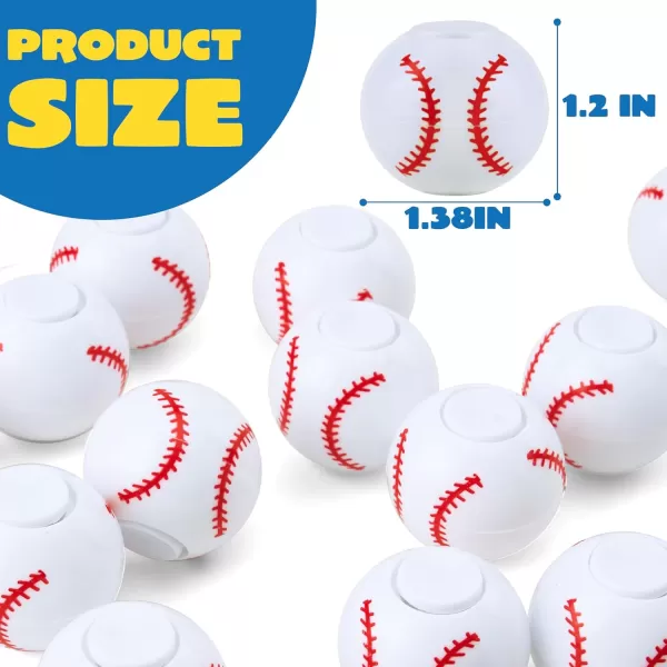 JOYIN 36 Pack Soccer Fidget Spinners for Kids Soccer Party Favors Fidget Toys Bulk Stress Balls Goodie Bags Stuffers for Birthday Party Treasure Box Toys for ClassroomBaseball