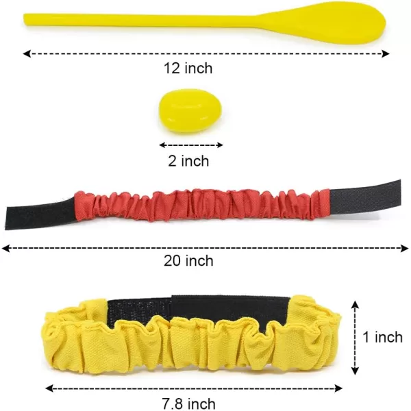 JOYIN 4 Players Outdoor Lawn Games Potato Sack Race Bags Egg and Spoon Race Games Legged Relay Race Bands Elastic Tie Rope for All Ages Kids and Family Outside Easter Eggs Hunt Game Party Favor