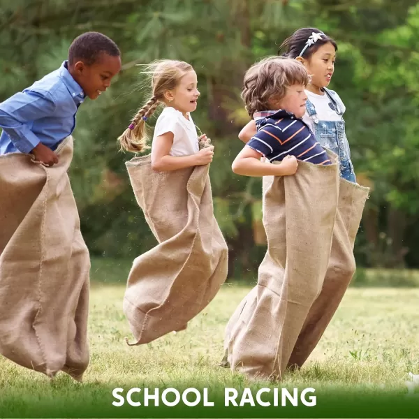 JOYIN 6 Pack Large Burlap Potato Sack Race Bags 39quot x 25quot Potato Sacks Racing Bags for Kids ampamp AdultsOutdoor Play Family Reunion Outdoor Picnic Party Outside Yard Lawn Easter Carnival Games