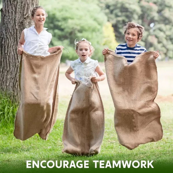 JOYIN 6 Pack Large Burlap Potato Sack Race Bags 39quot x 25quot Potato Sacks Racing Bags for Kids ampamp AdultsOutdoor Play Family Reunion Outdoor Picnic Party Outside Yard Lawn Easter Carnival Games