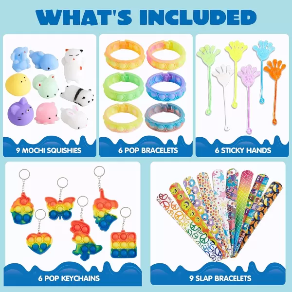 JOYIN 60 Pcs Party Favors for Kids Popular Fidget Toys Pack Goodie Bags Fillers for Kids Birthday Party Prizes in Bulk for School Pinata Stuffers Classroom Prizes Treasure Box Toys