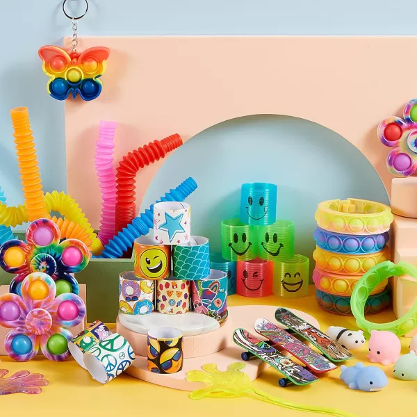 JOYIN 60 Pcs Party Favors for Kids Popular Fidget Toys Pack Goodie Bags Fillers for Kids Birthday Party Prizes in Bulk for School Pinata Stuffers Classroom Prizes Treasure Box Toys