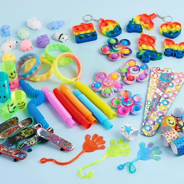 JOYIN 60 Pcs Party Favors for Kids Popular Fidget Toys Pack Goodie Bags Fillers for Kids Birthday Party Prizes in Bulk for School Pinata Stuffers Classroom Prizes Treasure Box Toys