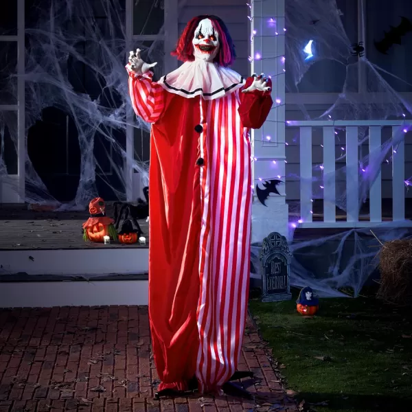 JOYIN 68quot Halloween Animatronics Clearance Scary Halloween Werewolf Decorations with LED Eyes and Creepy Sound Life Size Animated Halloween Decoration Outdoor for Haunted House Decor Lawn Yard PatioClown