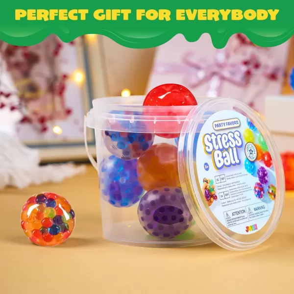 JOYIN Mini Stress Ball Toys Random 9 Pack Fidget Toys for Adults Squishy Toy Stress Relief Ball Relieve Work Anxiety Exercise Hand Flexibility Valentines Day Party Favors
