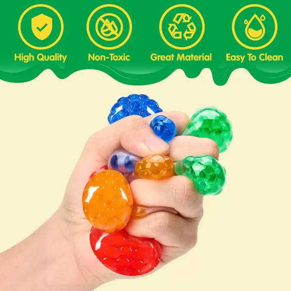 JOYIN Mini Stress Ball Toys Random 9 Pack Fidget Toys for Adults Squishy Toy Stress Relief Ball Relieve Work Anxiety Exercise Hand Flexibility Valentines Day Party Favors