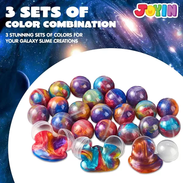 JOYIN Slime Ball Party Favors  24 Pack Stretchy NonSticky MessFree Slime for Stress Relief  Safe for Girls and Boys  Classroom Rewards and Christmas Party SuppliesGalaxy Slime Ball