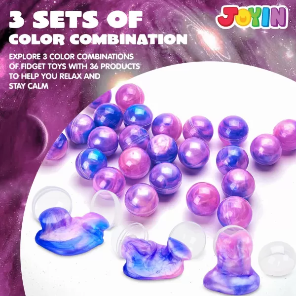 JOYIN Slime Ball Party Favors  24 Pack Stretchy NonSticky MessFree Slime for Stress Relief  Safe for Girls and Boys  Classroom Rewards and Christmas Party SuppliesPink Galaxy Slime Ball